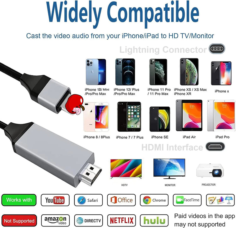 Cabo Iphone para HDMI
